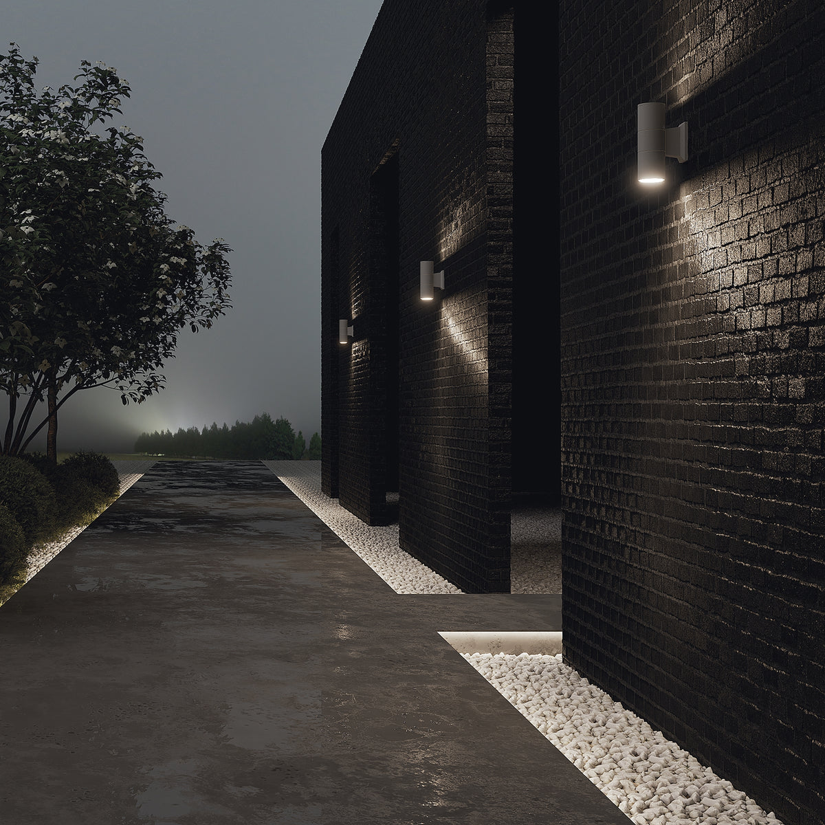 Lampa ścienna Outdoor Bowery IP54 2xGU10 O574WL-02GR | Szary