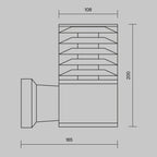 Lampa ścienna Outdoor Bronx IP54 1xE27 O576WL-01B | Czarny
