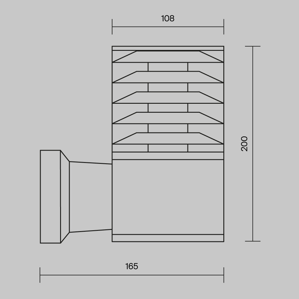 Lampa ścienna Outdoor Bronx IP54 1xE27 O576WL-01B | Czarny