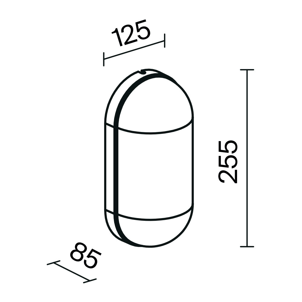 Lampa ścienna Outdoor Candle IP65 1xE27 O449WL-01GF | Grafit