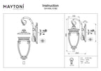 Lampa ścienna Outdoor Fleur IP44 1xE27 O414WL-01BZ | Brąz antyczny