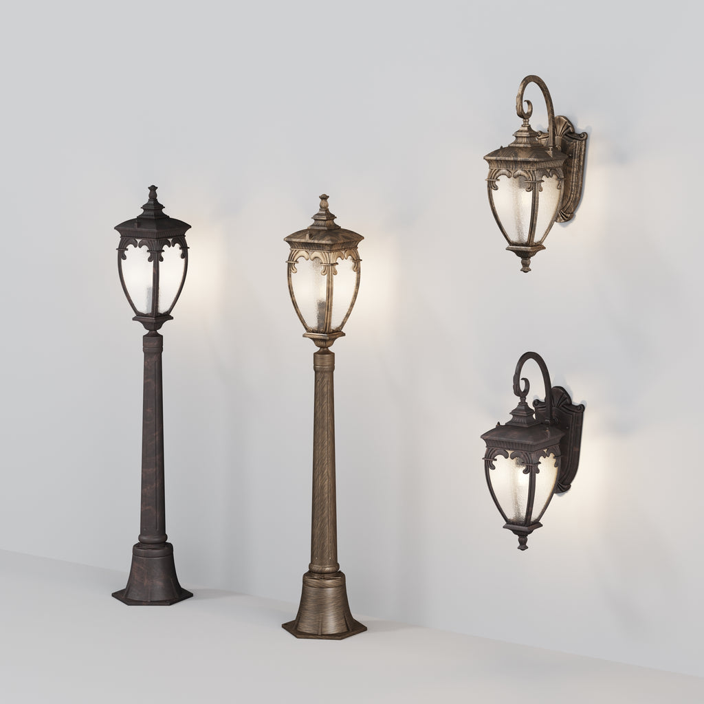 Lampa ścienna Outdoor Fleur IP44 1xE27 O414WL-01BZ | Brąz antyczny