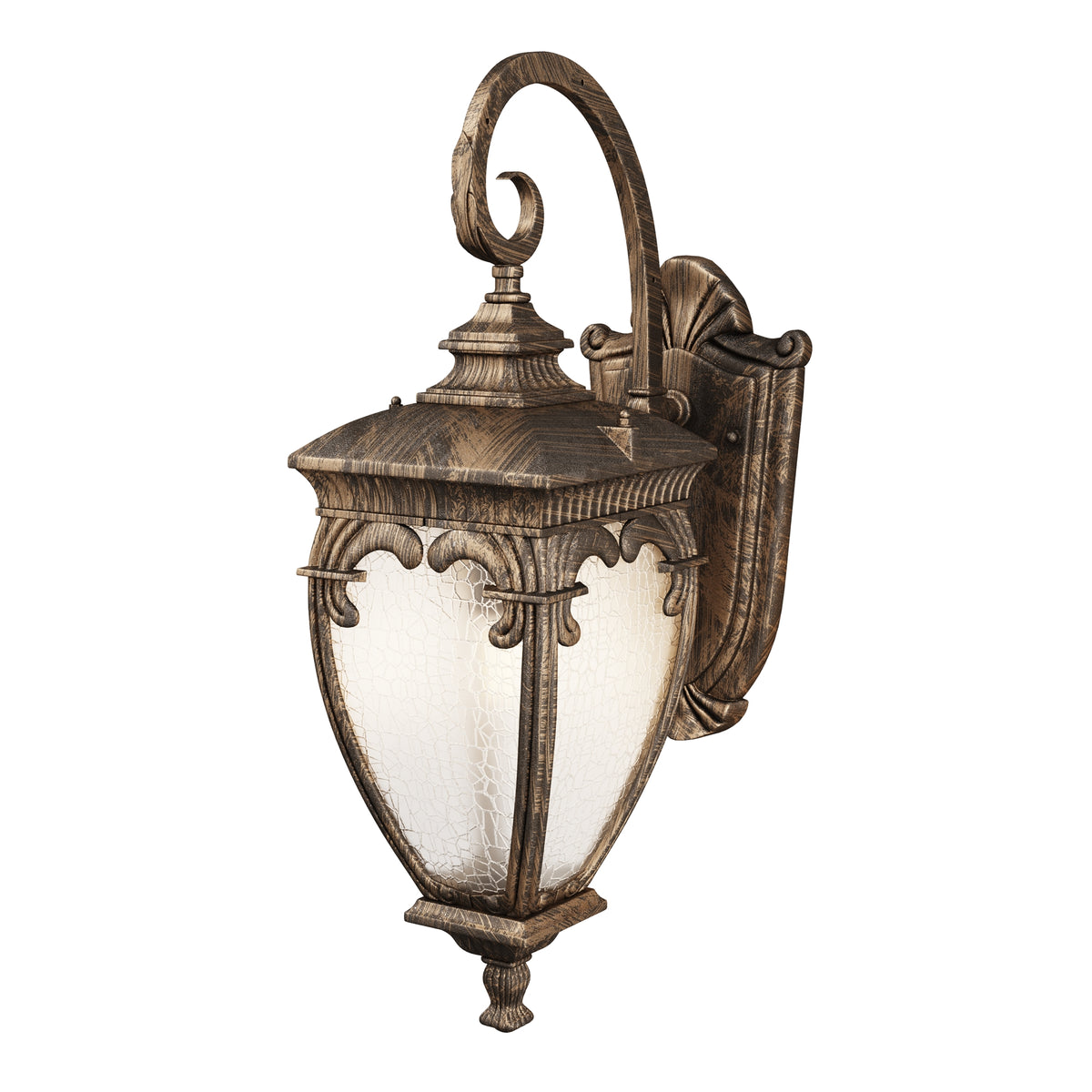 Lampa ścienna Outdoor Fleur IP44 1xE27 O414WL-01GB | Czarny ze złotem