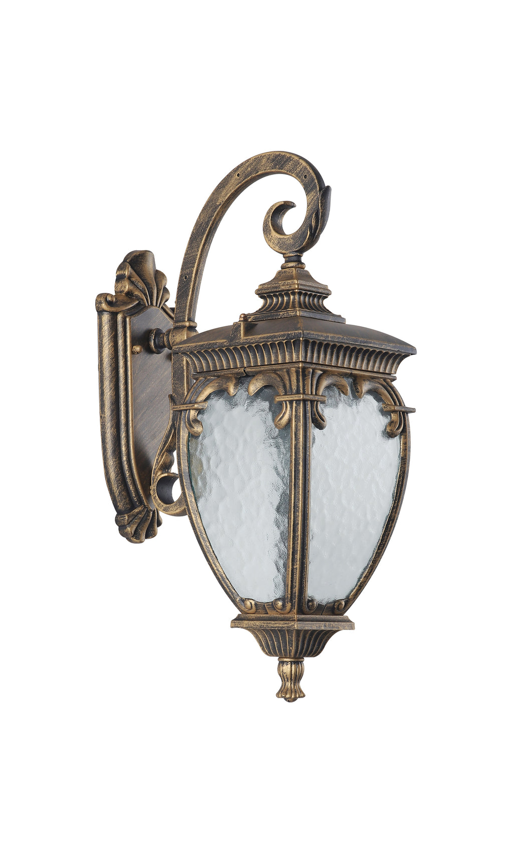 Lampa ścienna Outdoor Fleur IP44 1xE27 O414WL-01GB | Czarny ze złotem