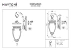 Lampa ścienna Outdoor Fleur IP44 1xE27 O414WL-01GB | Czarny ze złotem