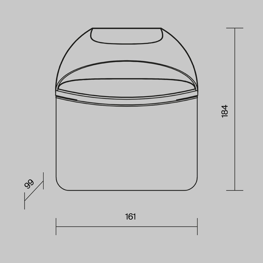 Lampa ścienna Outdoor Gloss IP65 x O447WL-L7GF3K | Grafit