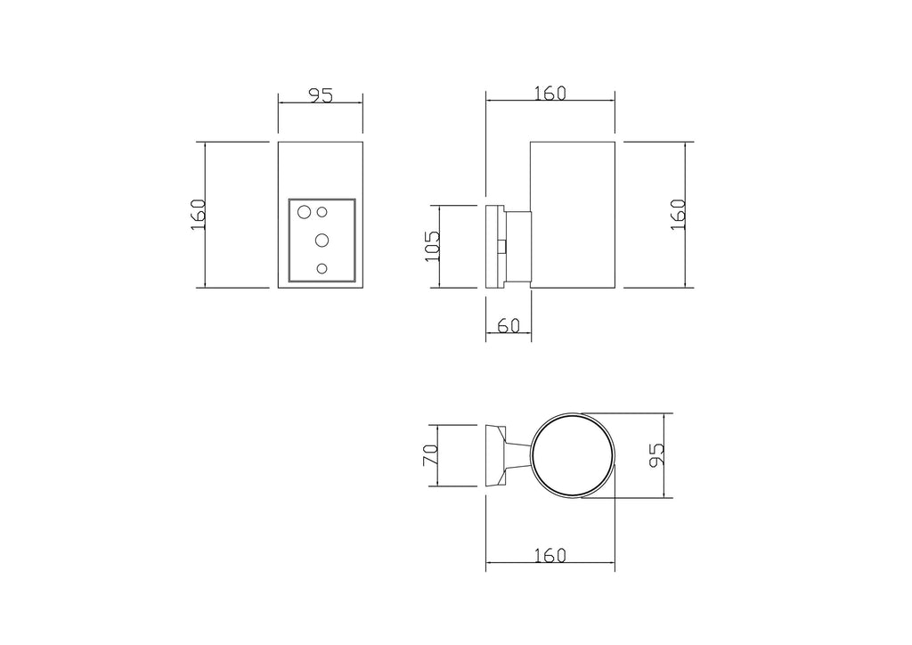 Lampa ścienna Outdoor Rando IP54 1xE27 O419WL-01GR | Szary