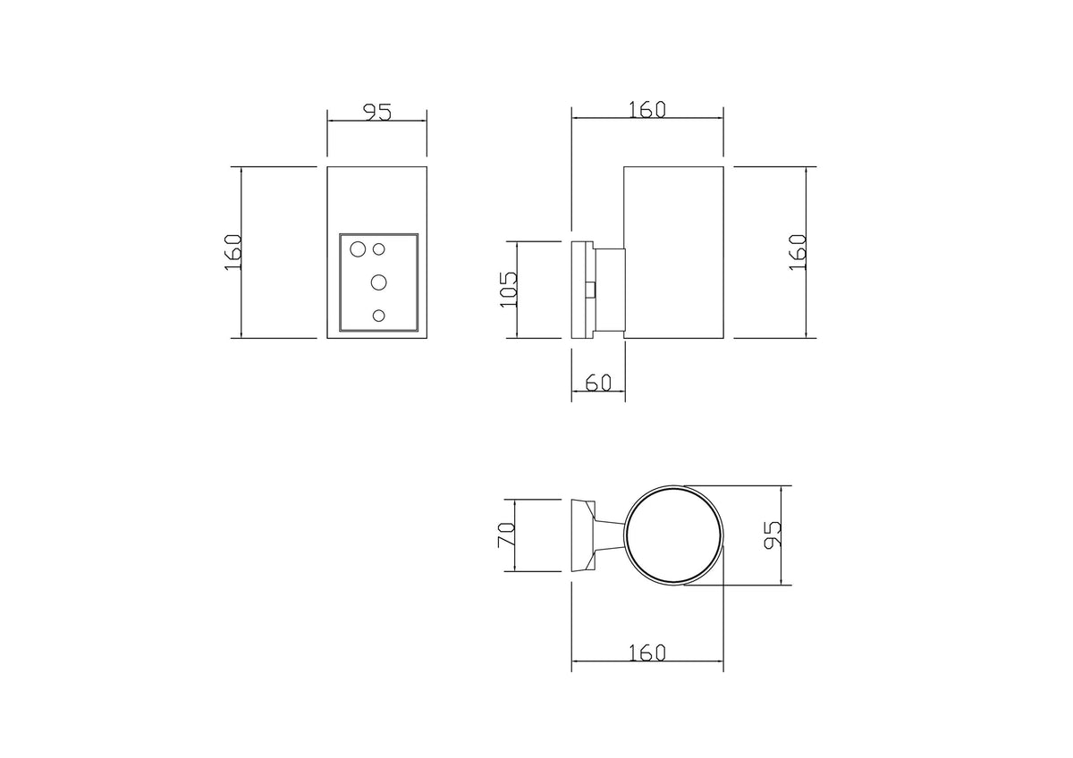 Lampa ścienna Outdoor Rando IP54 1xE27 O419WL-01GR | Szary