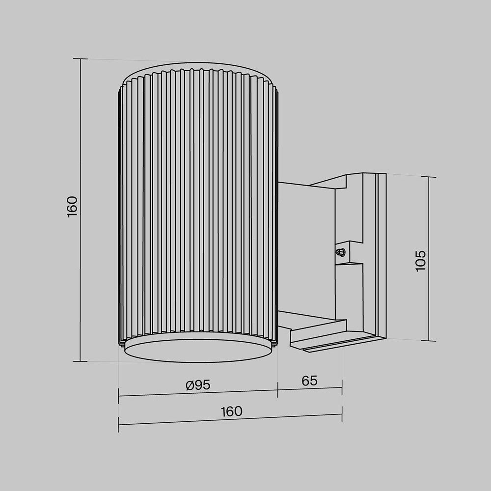 Lampa ścienna Outdoor Rando IP54 1xE27 O419WL-01W | Biały