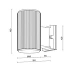 Lampa ścienna Outdoor Rando IP54 1xE27 O419WL-01W | Biały