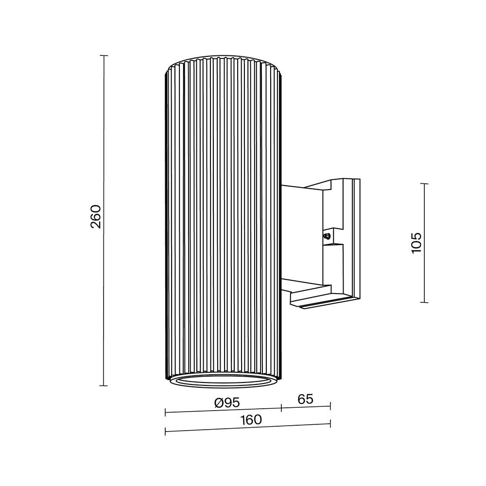 Lampa ścienna Outdoor Rando IP54 2xE27 O419WL-02B | Czarny