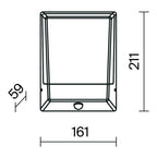 Lampa ścienna Outdoor Row IP44 x O448WL-L9GF3KSR | Grafit