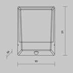 Lampa ścienna Outdoor Row IP44 x O448WL-L9GF3KSR | Grafit