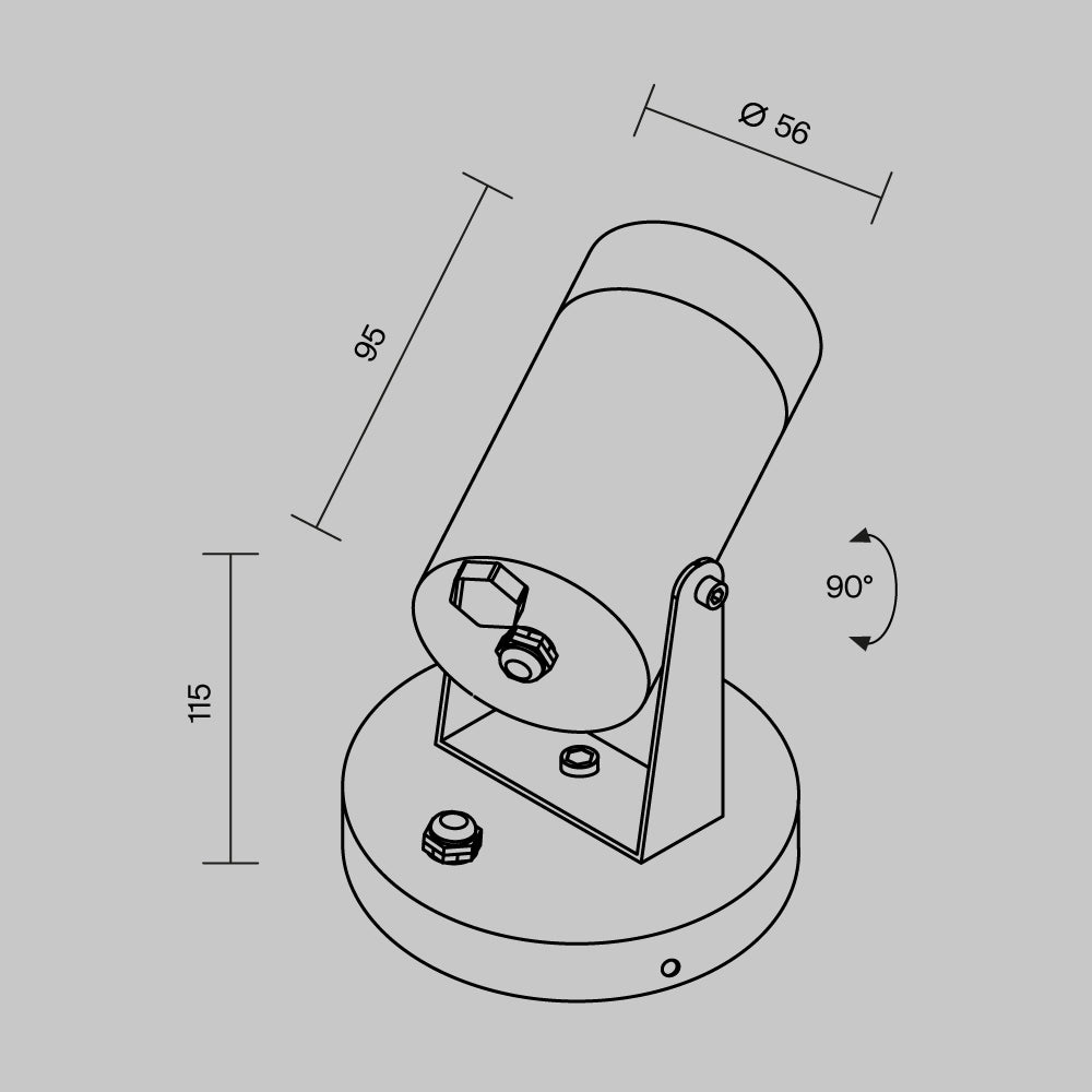 Lampa ścienna Outdoor Scope IP65 1xGU10 O025WL-01B | Czarny