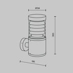 Lampa ścienna Outdoor Spir IP54 x O439WL-L12GF3K | Grafit