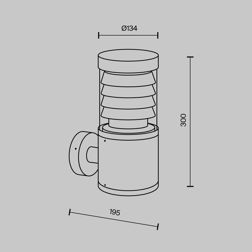 Lampa ścienna Outdoor Spir IP54 x O439WL-L12GF3K | Grafit