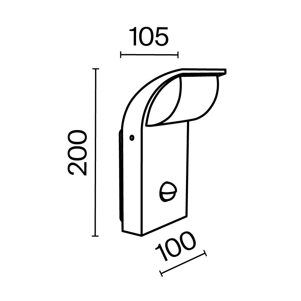 Lampa ścienna Outdoor Stock IP44 x O446WL-L7GF3KSR | Grafit