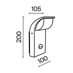 Lampa ścienna Outdoor Stock IP44 x O446WL-L7GF3KSR | Grafit