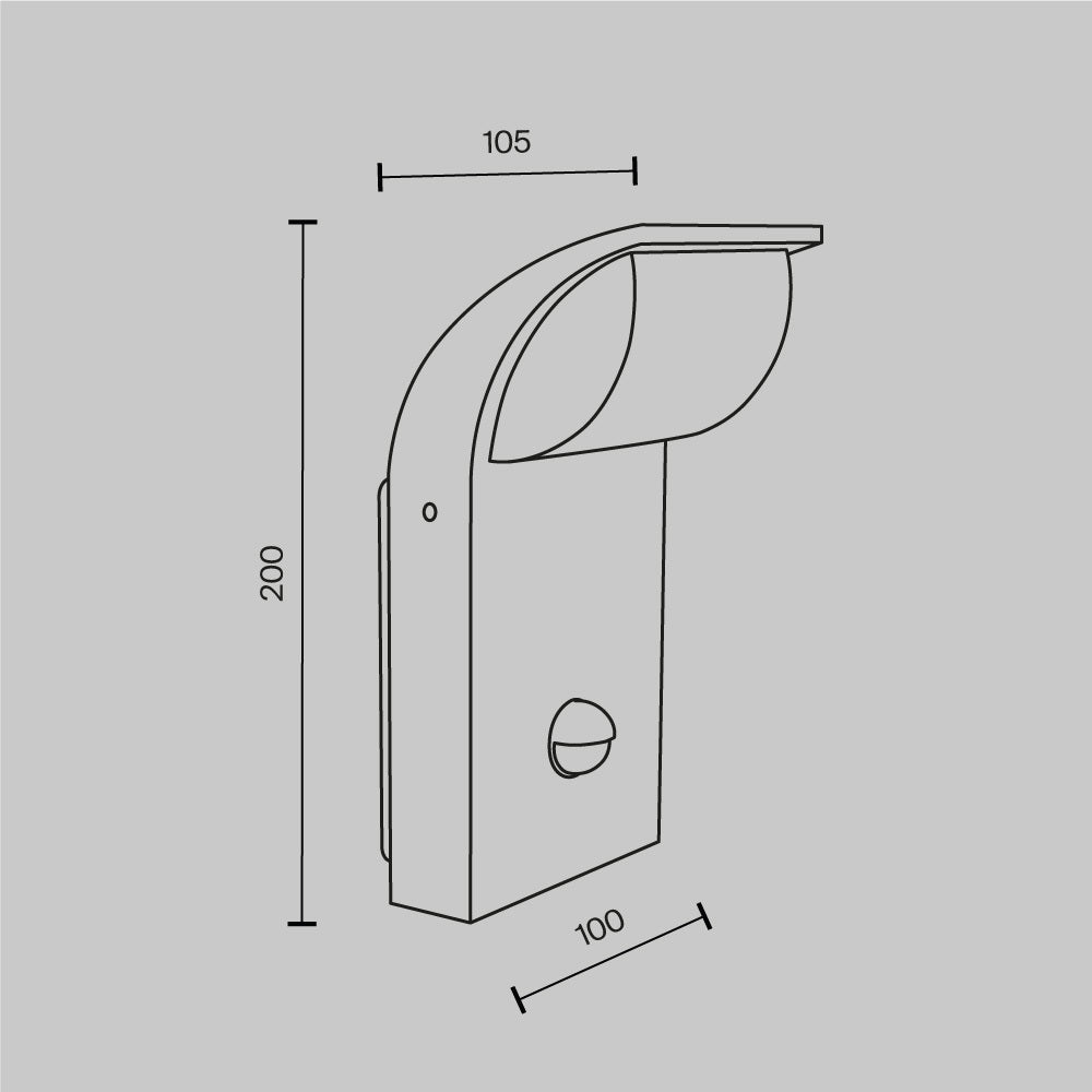 Lampa ścienna Outdoor Stock IP44 x O446WL-L7GF3KSR | Grafit