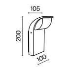 Lampa ścienna Outdoor Stock IP65 x O446WL-L7GF3K | Grafit