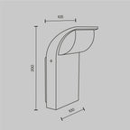 Lampa ścienna Outdoor Stock IP65 x O446WL-L7GF3K | Grafit