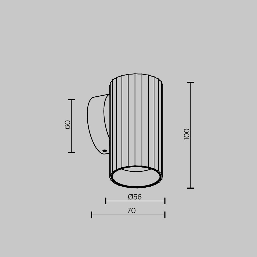 Lampa ścienna Technical Calipso IP20 1xGU10 C106WL-01-GU10-BS | Mosiądz