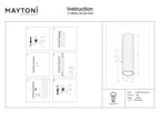 Lampa ścienna Technical Calipso IP20 2xGU10 C106WL-02-GU10-B | Czarny