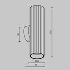 Lampa ścienna Technical Calipso IP20 2xGU10 C106WL-02-GU10-BS | Mosiądz