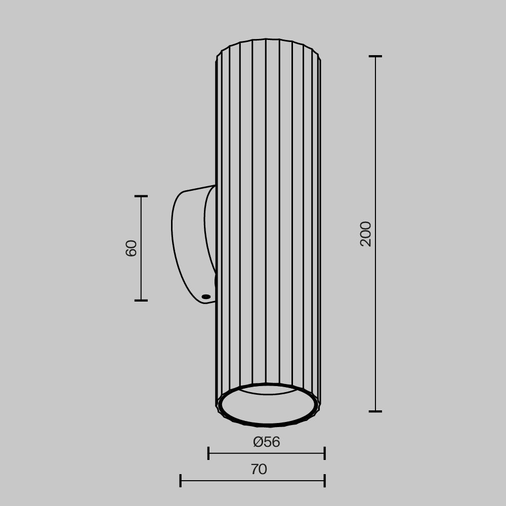 Lampa ścienna Technical Calipso IP20 2xGU10 C106WL-02-GU10-BS | Mosiądz