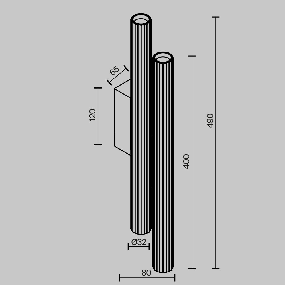 Lampa ścienna Technical Calipso IP20 x C082WL-24W2.7K-BS | Mosiądz
