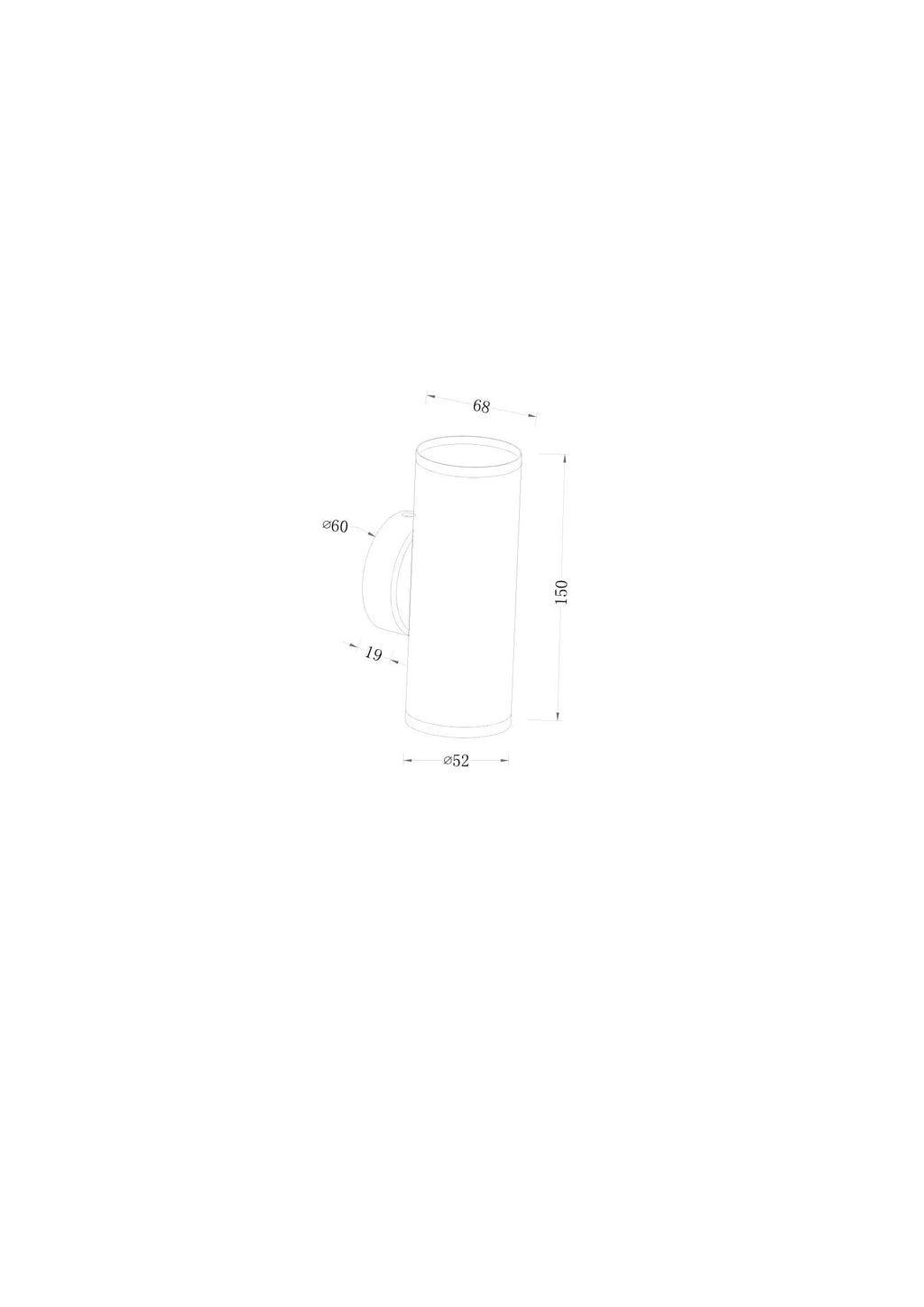 Lampa ścienna Technical FOCUS S IP20 2xGU10 C068WL-02MG | Matowe złoto