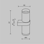 Lampa ścienna Technical Focus Design IP20 2xGU10 C069WL-02MG | Matowe złoto