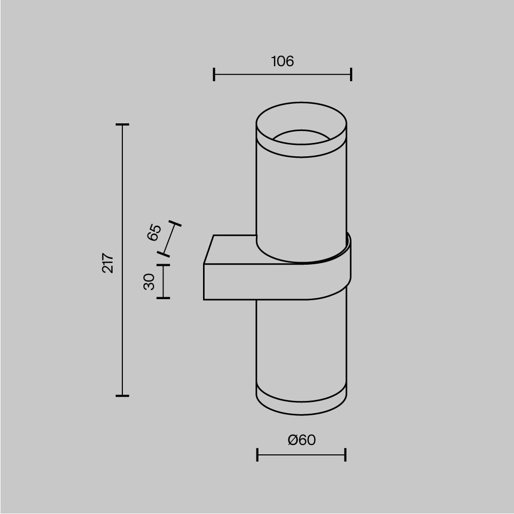 Lampa ścienna Technical Focus Design IP20 2xGU10 C069WL-02MG | Matowe złoto