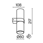 Lampa ścienna Technical Focus Design IP20 2xGU10 C069WL-02MG | Matowe złoto
