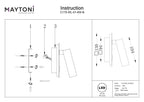 Lampa ścienna Technical Ios 176 IP20 x C175-WL-01-6W-B | Czarny