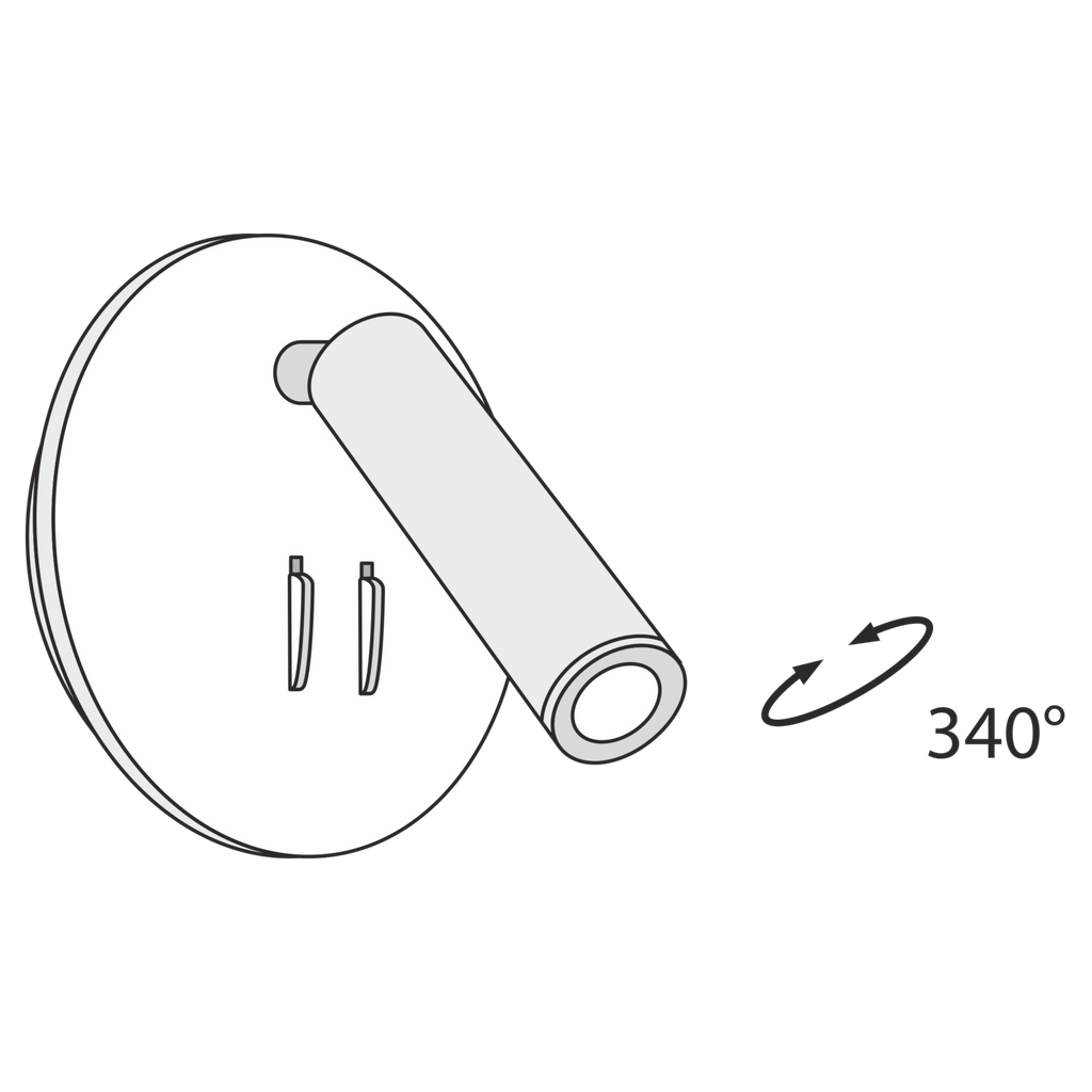 Lampa ścienna Technical Ios 176 IP20 x C176-WL-01-6W-B | Czarny