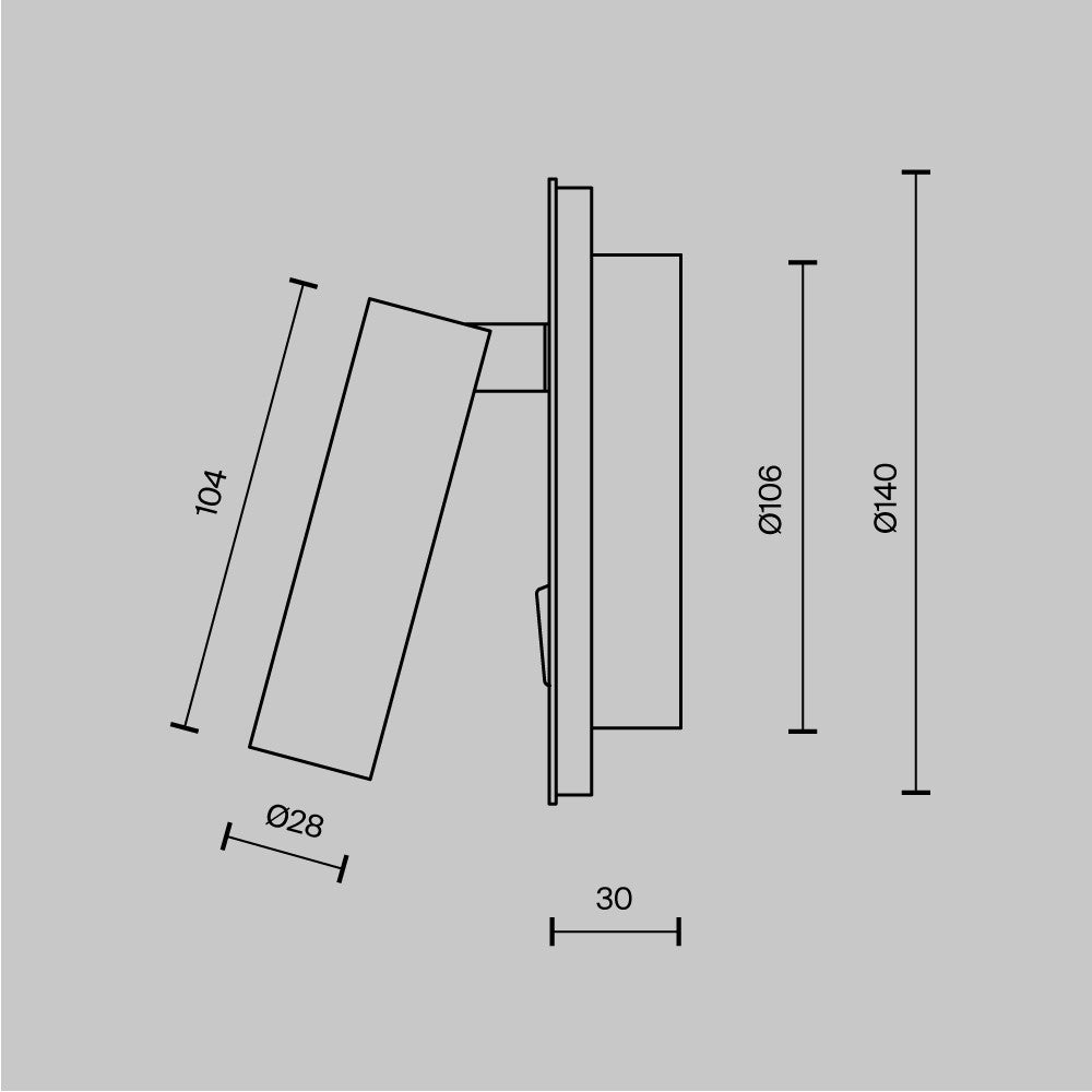 Lampa ścienna Technical Ios 176 IP20 x C176-WL-01-6W-MG | Matowe złoto