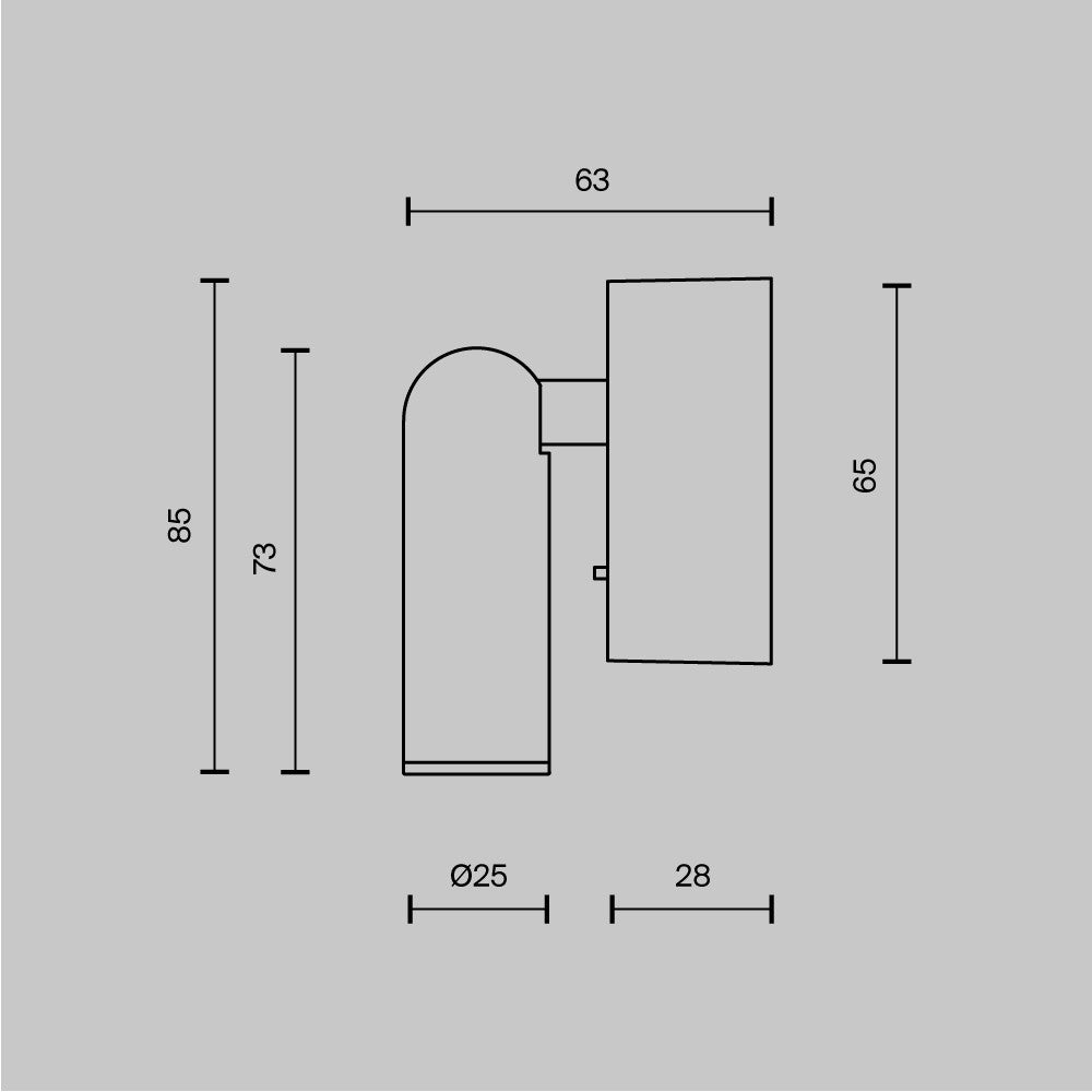 Lampa ścienna Technical Mirax IP20 x C039WL-L3B3K | Czarny