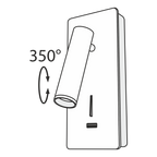 Lampa ścienna Technical Mirax IP20 x C041WL-L3B3K | Czarny