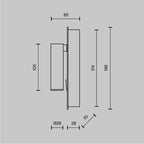 Lampa ścienna Technical Mirax IP20 x C041WL-L3B3K | Czarny