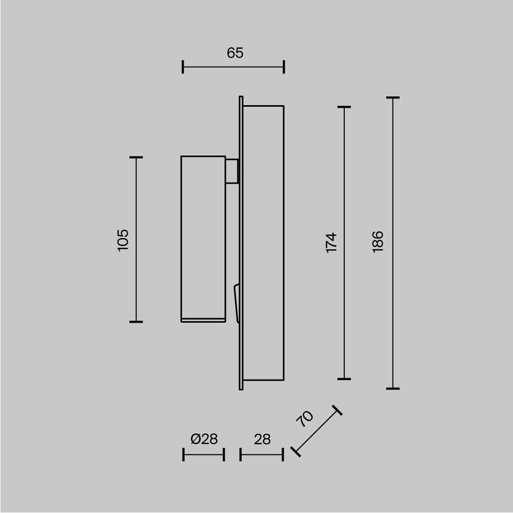 Lampa ścienna Technical Mirax IP20 x C041WL-L3B3K | Czarny
