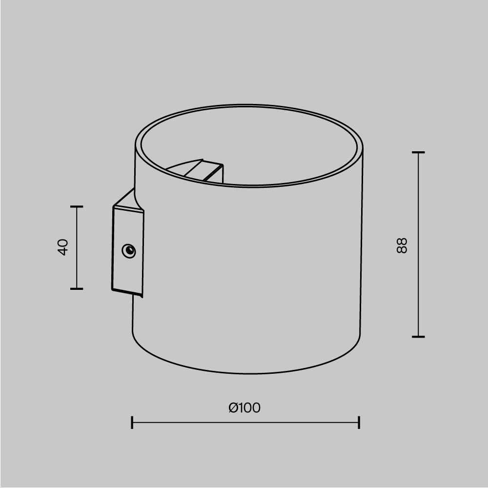 Lampa ścienna Technical Rond IP20 1xG9 C066WL-01MG | Matowe złoto
