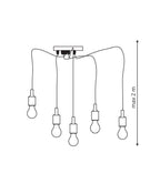 Lampa spider SOLETO 5 pająk