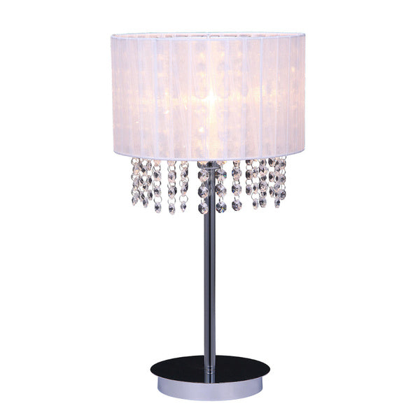 Lampa stołowa ASTRA 48cm E14 | chrom/biały