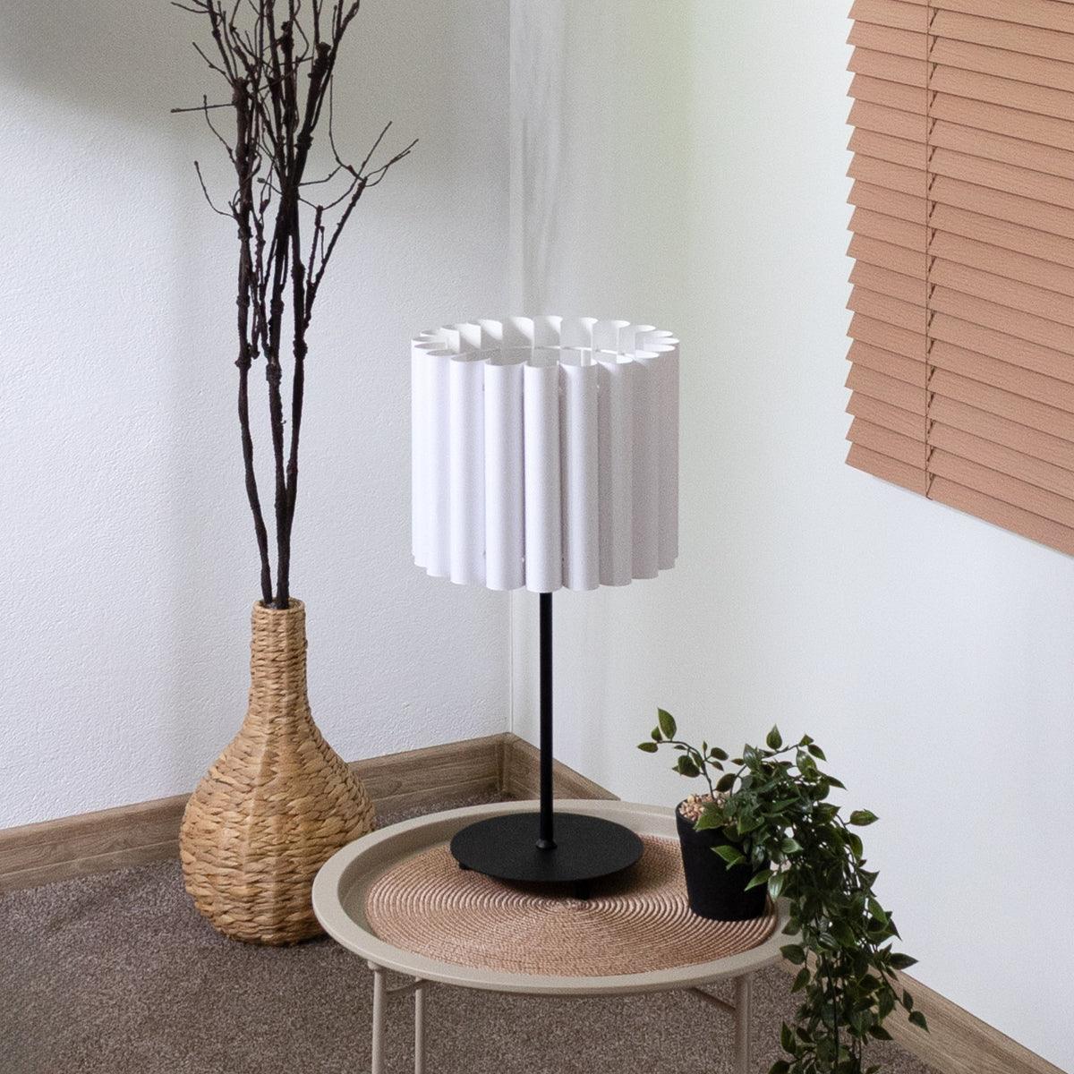 Lampa stołowa DUOLLA ARIA TL 70675 Biały/n/a 1xE27 średn.18cm