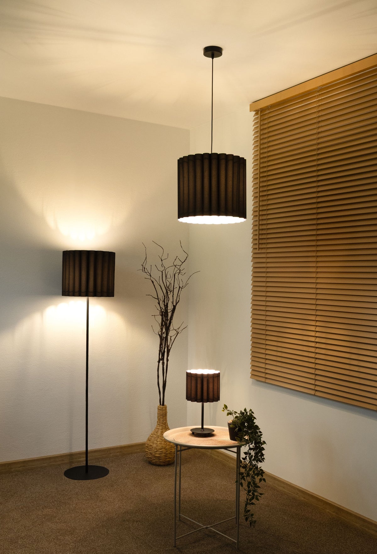 Lampa stołowa DUOLLA ARIA TL 70910 Czarny/n/a 1xE14 średn.24cm
