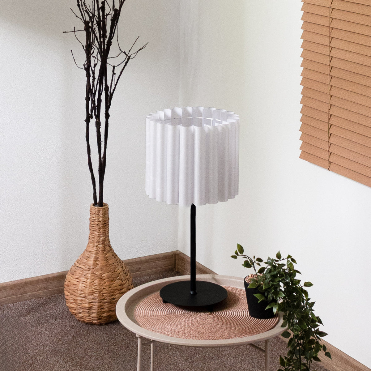 Lampa stołowa DUOLLA ARIA TL 70972 Biały/n/a 1xE27 średn.18cm