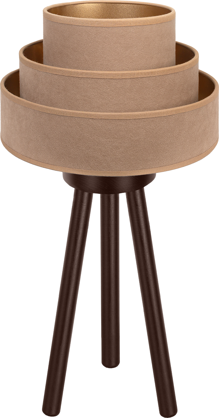 Lampa stołowa DUOLLA LUNETA CAPPUCINO 750251 beżowy/złoty 1xE27 średn.25cm