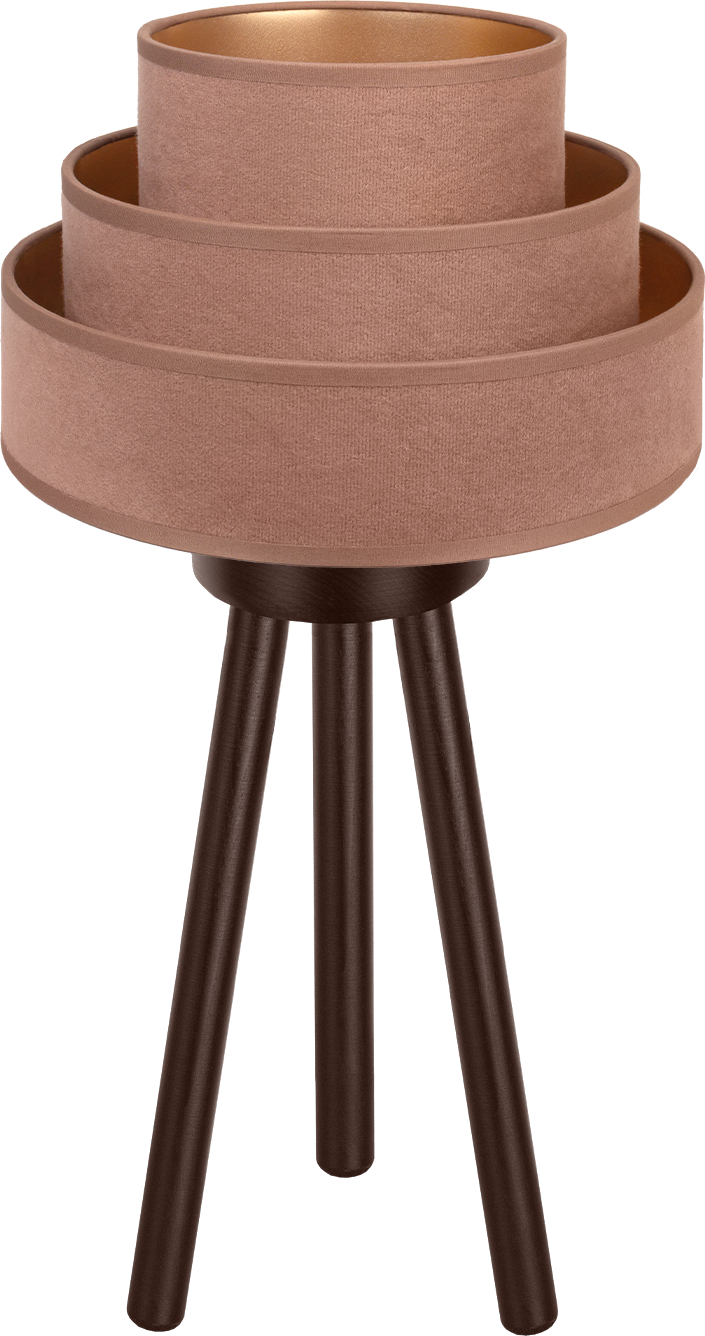 Lampa stołowa DUOLLA LUNETA CARAMEL 750381 jasno brązowy/złoty 1xE27 średn.25cm