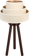 Lampa stołowa DUOLLA LUNETA LATTE 750121 kremowy/złoty 1xE27 średn.25cm